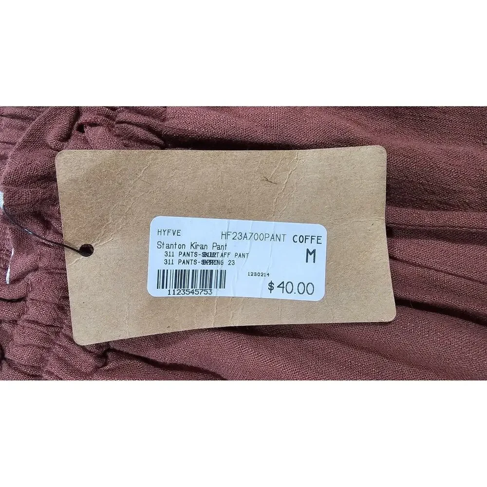 Maxwell James Stanton Kiran Pant 70% Cotton 30% Linen, Drawstring Waist Sz M New - Picture 4 of 8